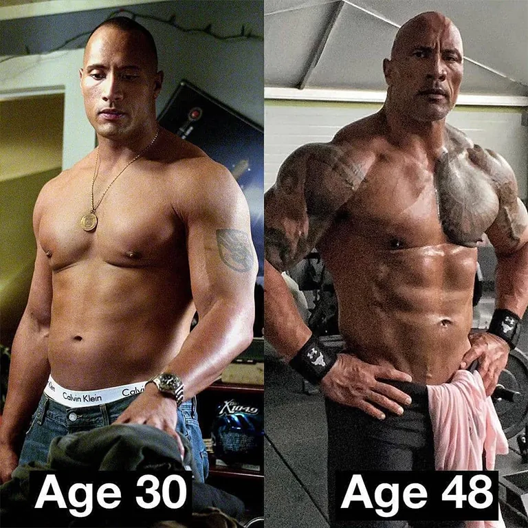 Dwayne Johnson Before and After A Visible Transformation
