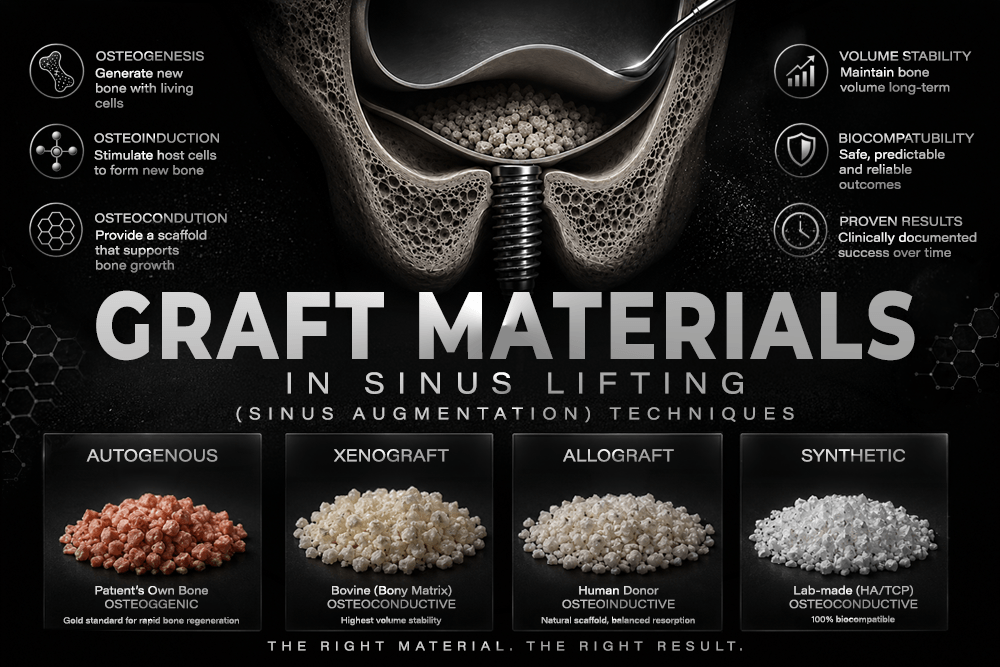 Comparison of Graft Materials in Sinus Lifting (Sinus Augmentation) Techniques