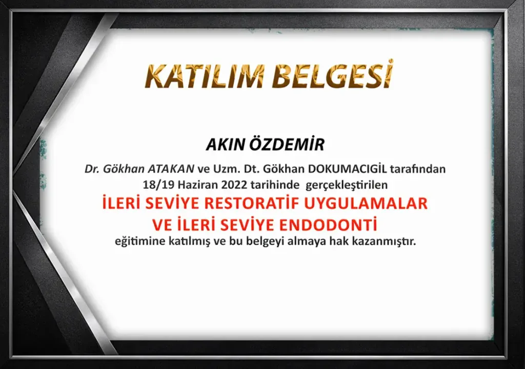 Advanced Level Restorative Applications and Advanced Level Endodontics