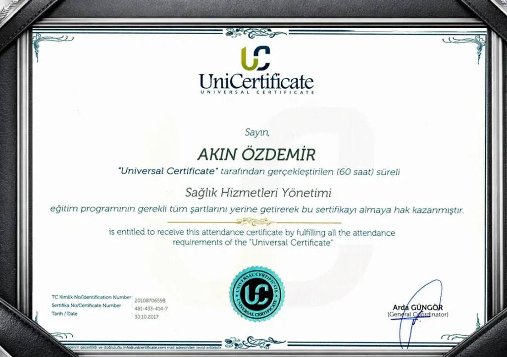 Healthcare Services Management (60 hours)