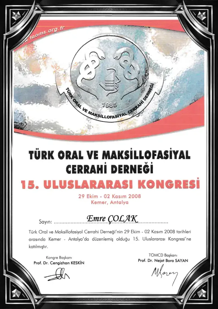 TOMCD 15th International Congress