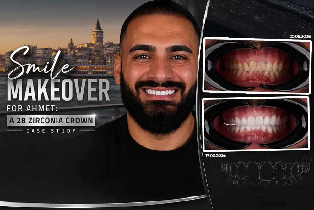 Smile Makeover: Ahmad’s 28 Zirconia Crown Case Study