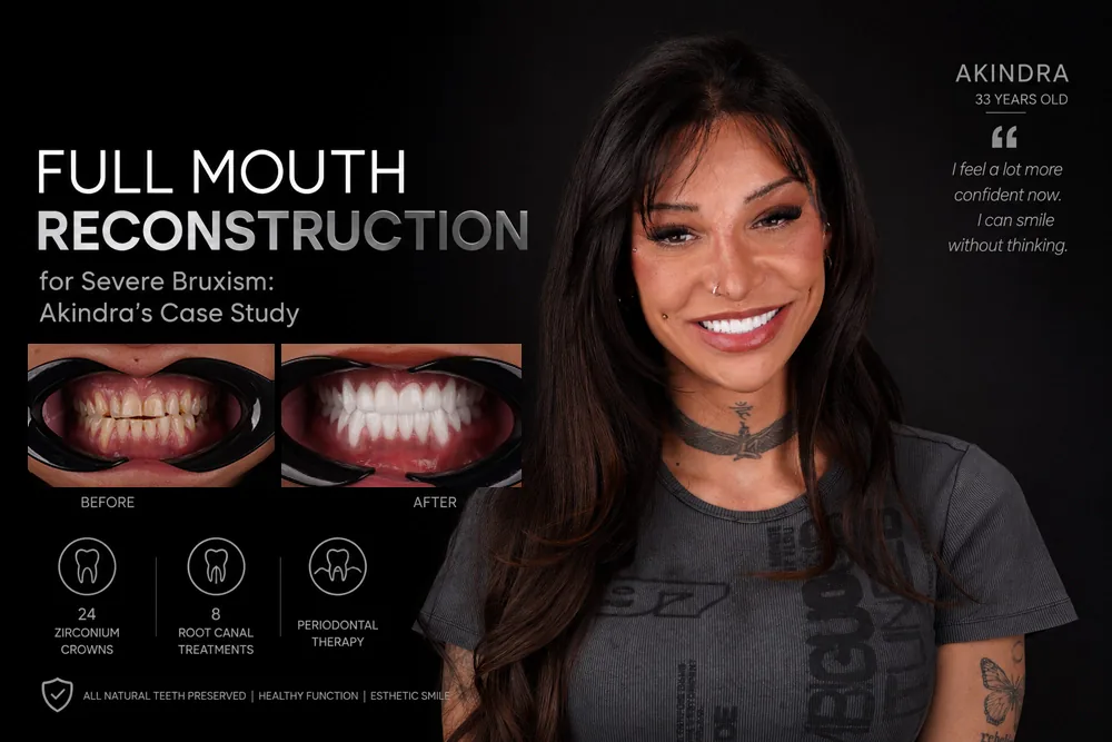 Full Mouth Reconstruction for Bruxism: Akindra’s Case