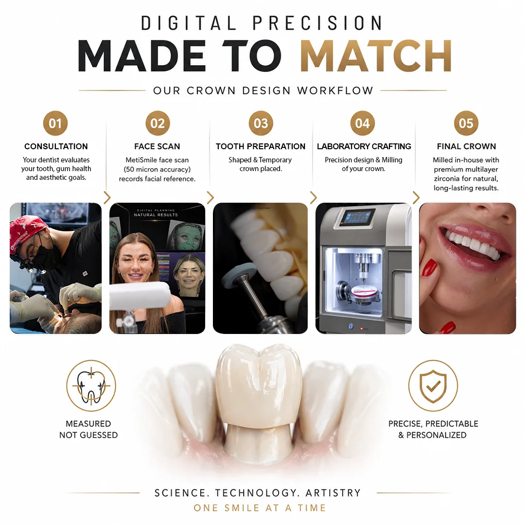 What Actually Changes Between a Tooth Crown Before and After
