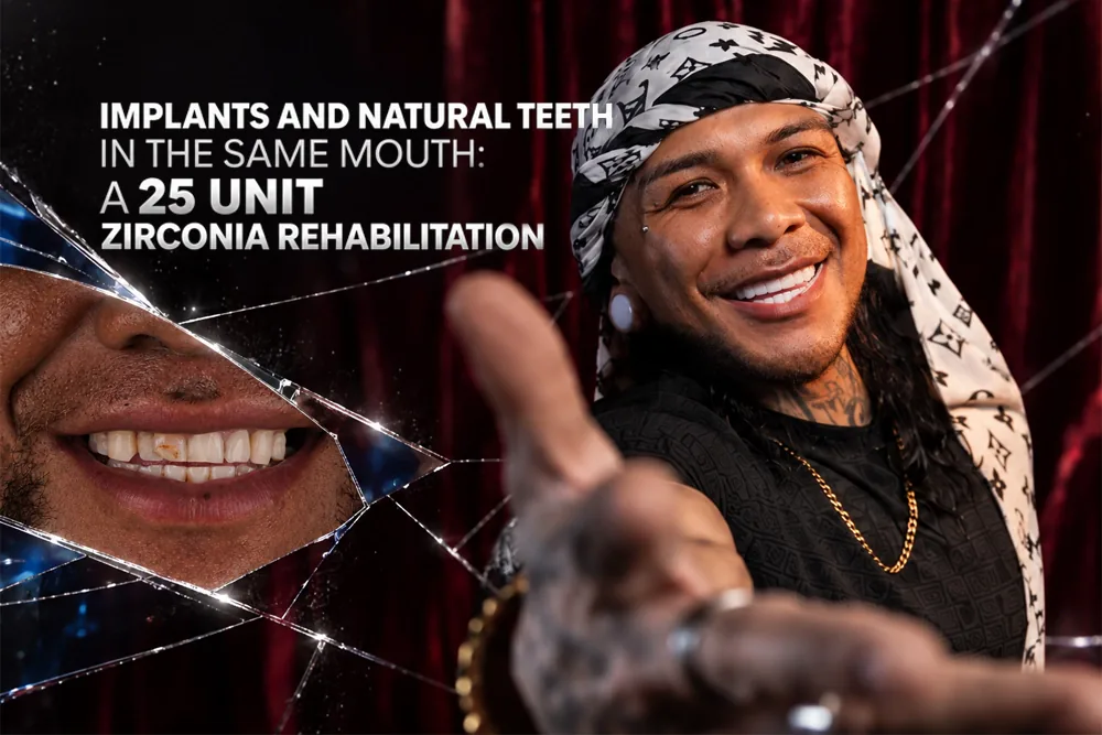 Implants and Natural Teeth in the Same Mouth: A 25 Unit Zirconia Rehabilitation