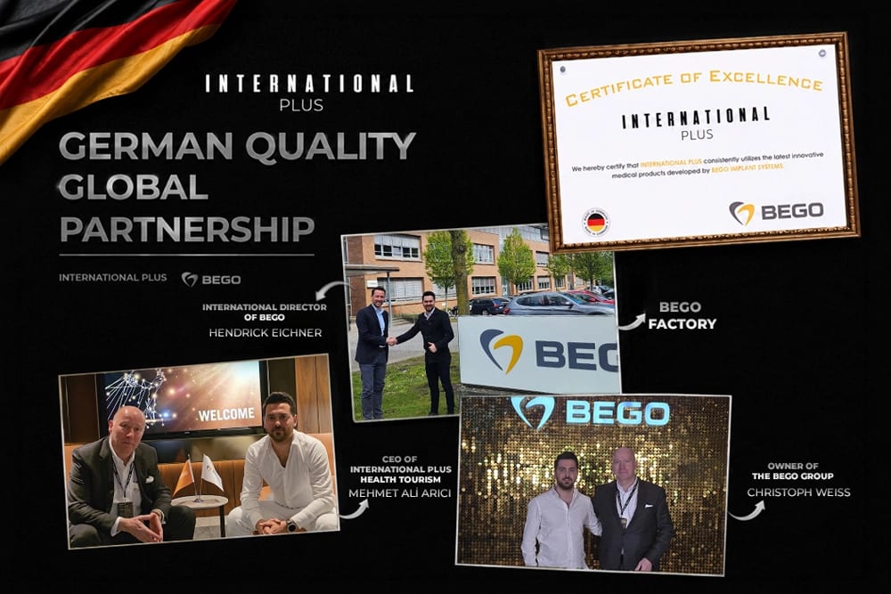 BEGO certified clinic status at International Plus Istanbul